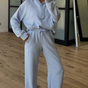 Baby blue wide leg sweatsuit